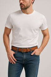 Men's Genuine Leather Textured Belt