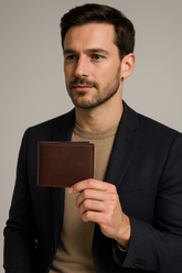 Men's Genuine Leather Brown Wallet