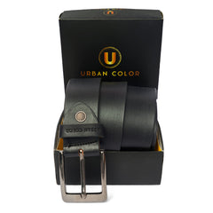 Men's Formal Black Leather Belt
