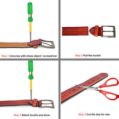 Men's Genuine Leather Textured Belt