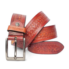 Men's Genuine Leather Textured Belt