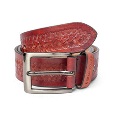 Men's Genuine Leather Textured Belt