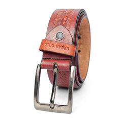 Men's Genuine Leather Textured Belt
