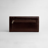 Ladies Medium Flap Leather Clutch Wallet