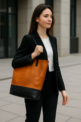 Wax Leather Tote Bag