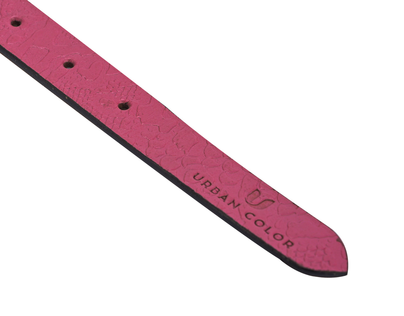 Luxury Pink Pebble Leather Belt
