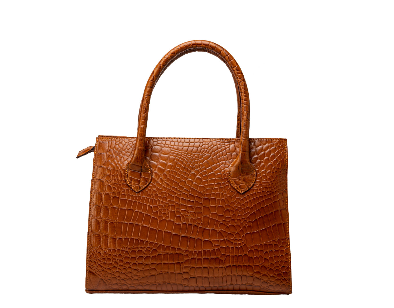 Genuine Leather Crocodile Finish Handbag