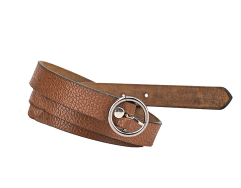 Metal Accent Leather Belt