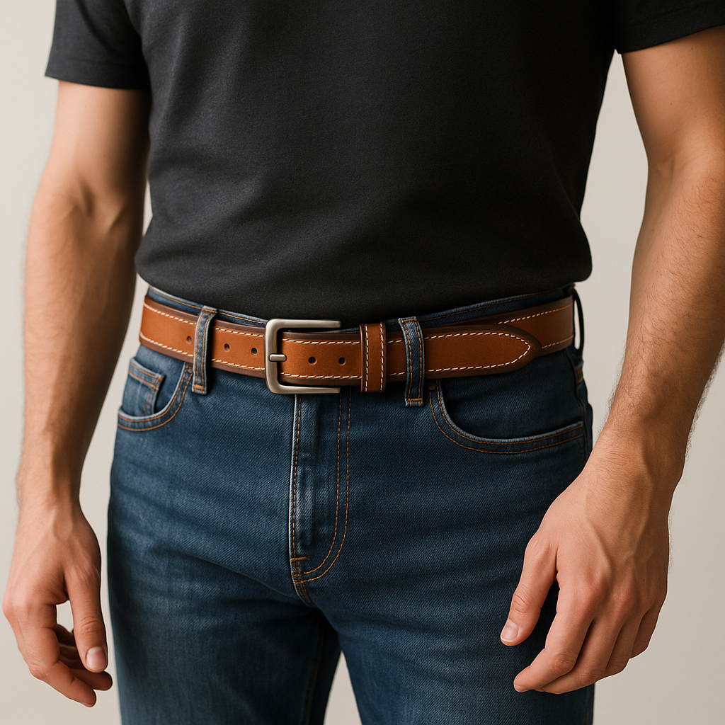 Men's Casual Leather dual colour Belt