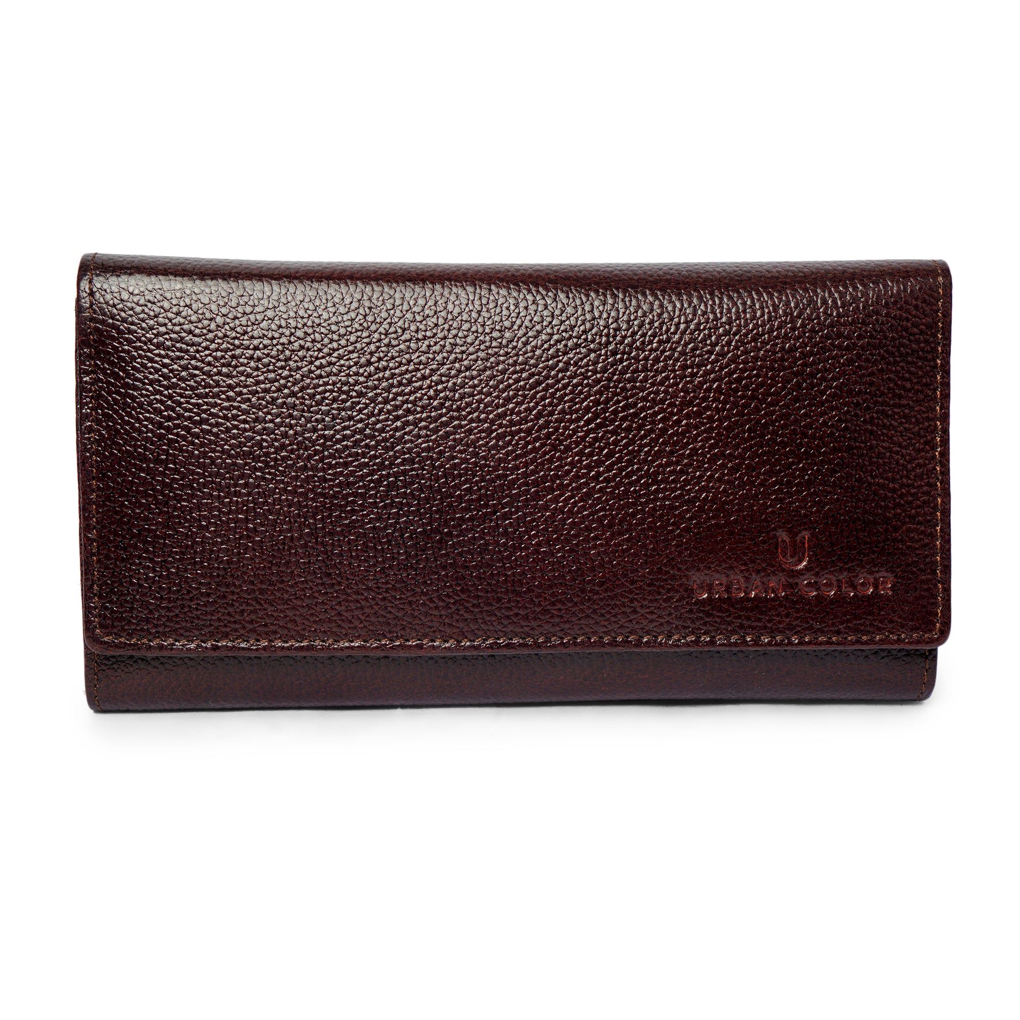 Ladies Medium Flap Leather Clutch Wallet