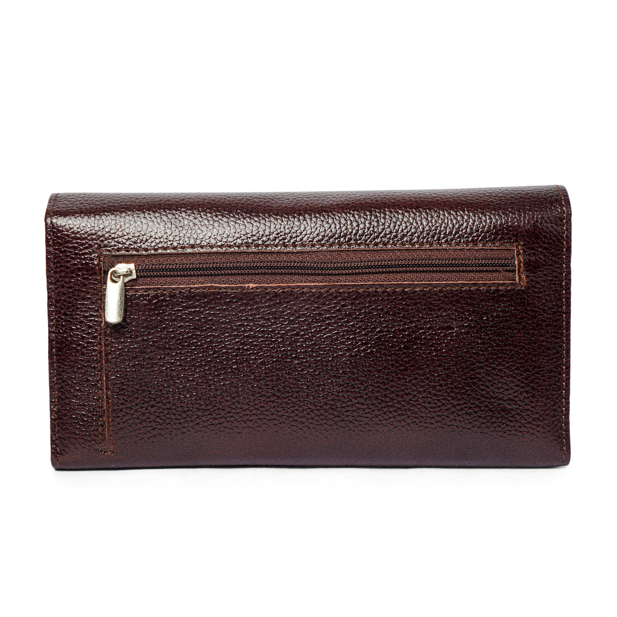 Ladies Medium Flap Leather Clutch Wallet