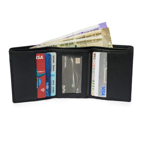 Genuine Leather 3 Fold Wallet
