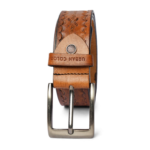Men's Genuine Leather Brown Belt