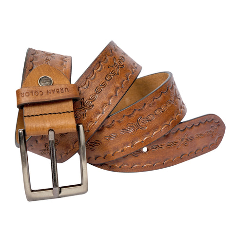 Men's Genuine Leather Brown Belt