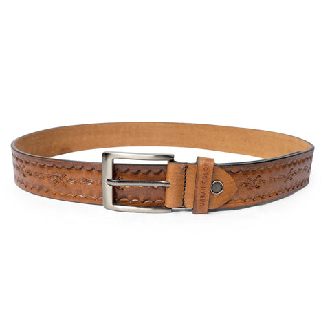 Men's Genuine Leather Brown Belt