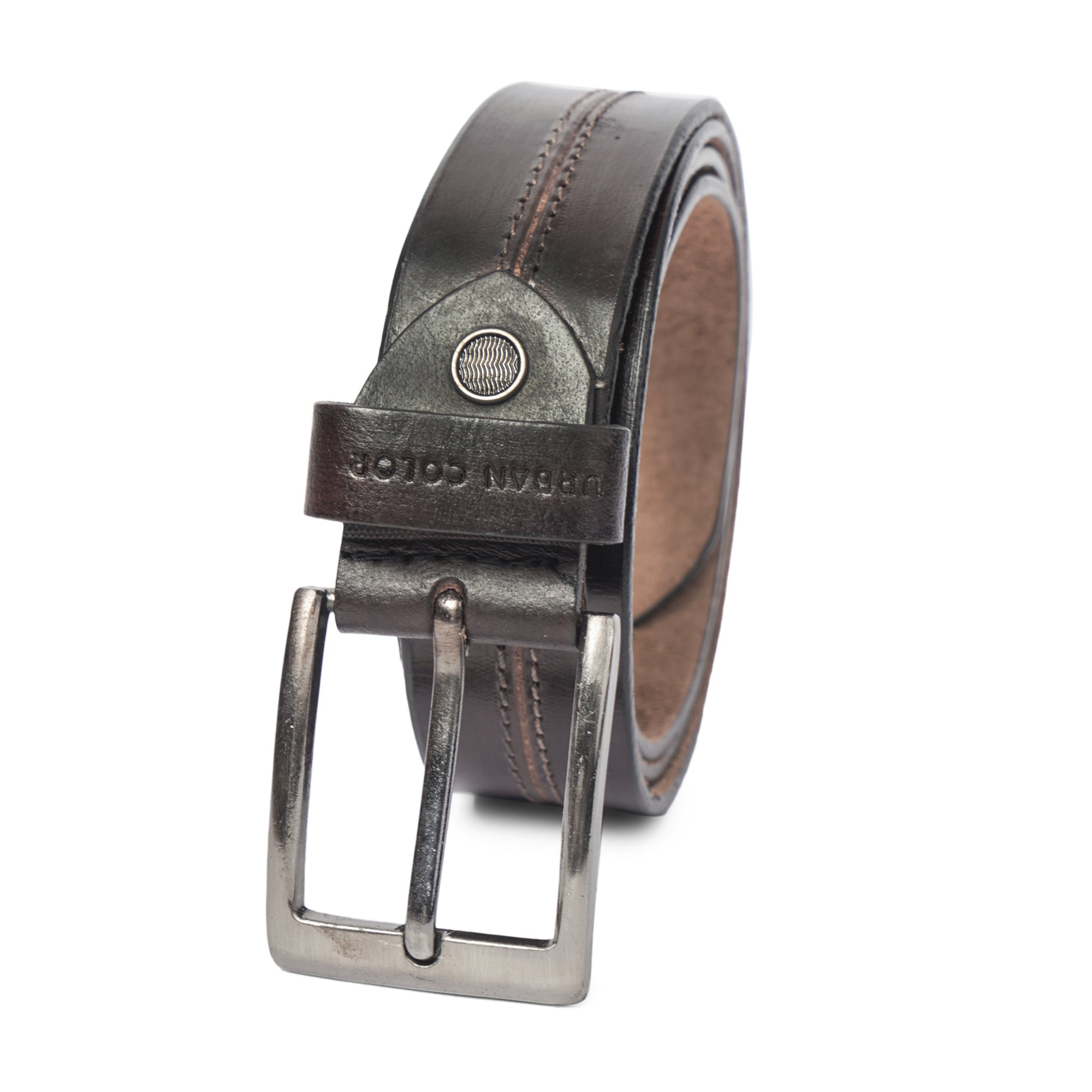 Men's Genuine Leather Dark Brown Belt