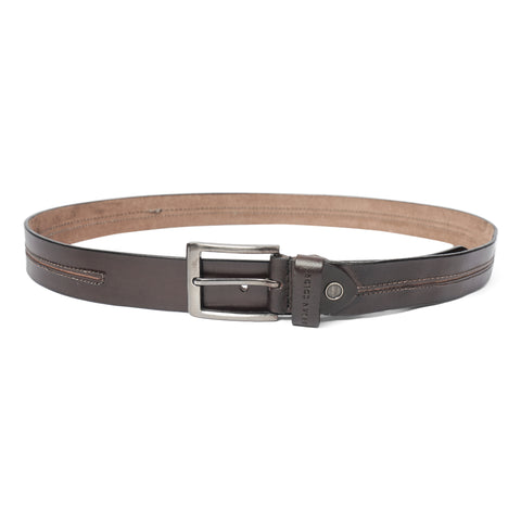 Men's Genuine Leather Dark Brown Belt