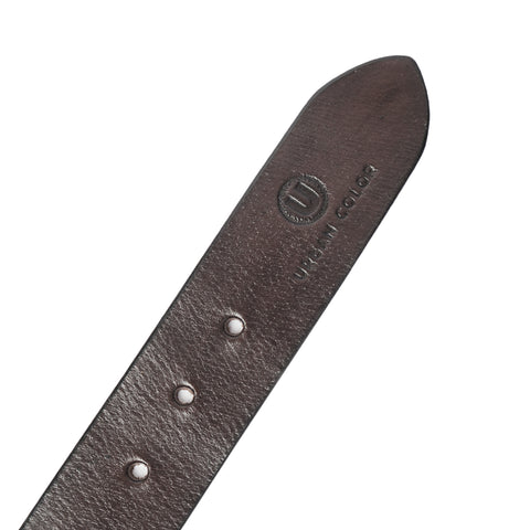 Men's Genuine Leather Dark Brown Belt