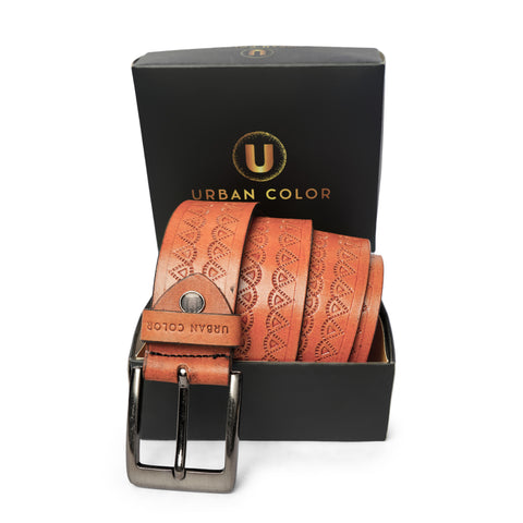 Men' Genuine Leather Brown Belt