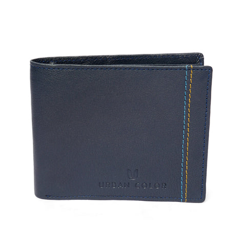 Men's Navy Leather Wallet