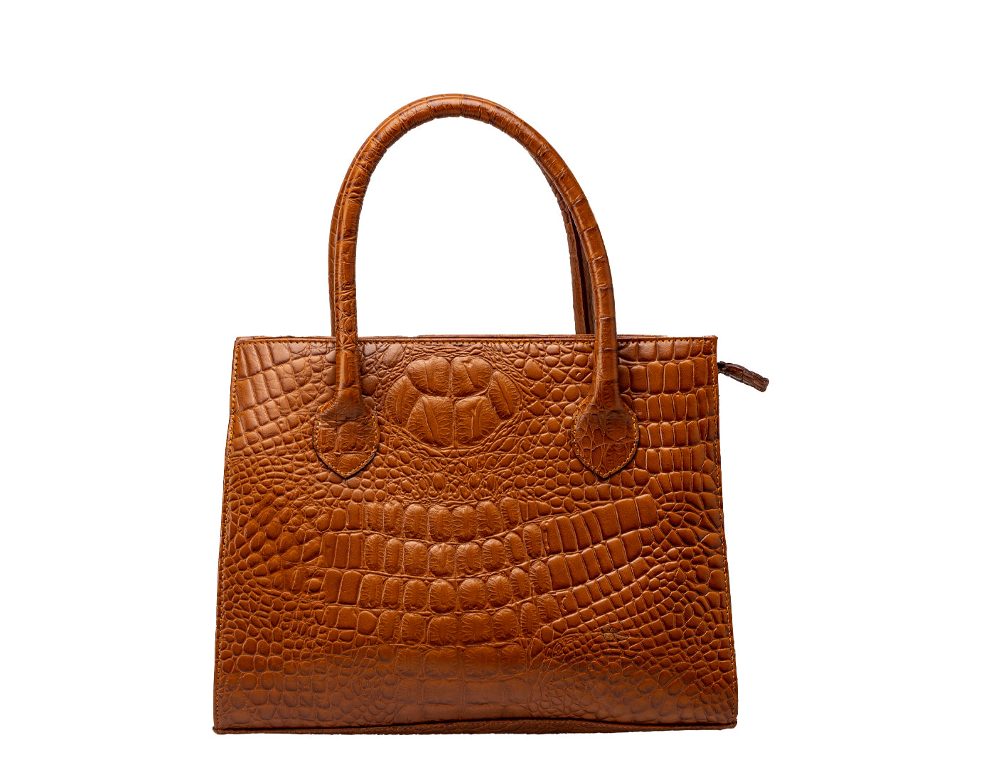 Genuine Leather Crocodile Finish Handbag