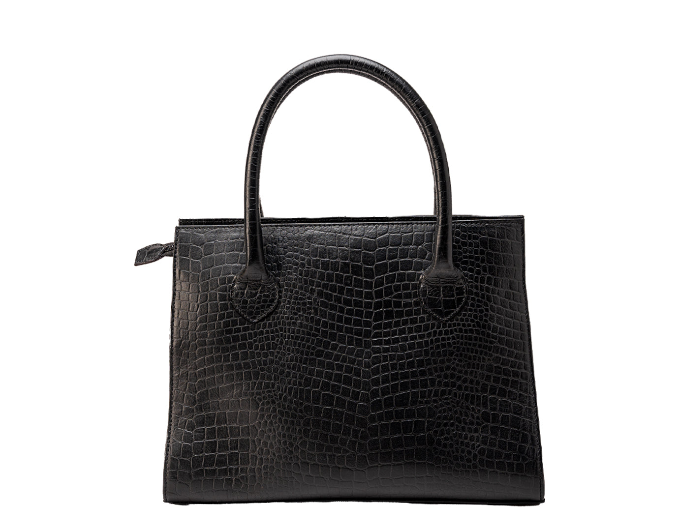 Genuine Leather Crocodile Finish Handbag