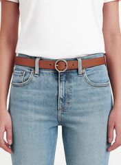 Metal Accent Leather Belt