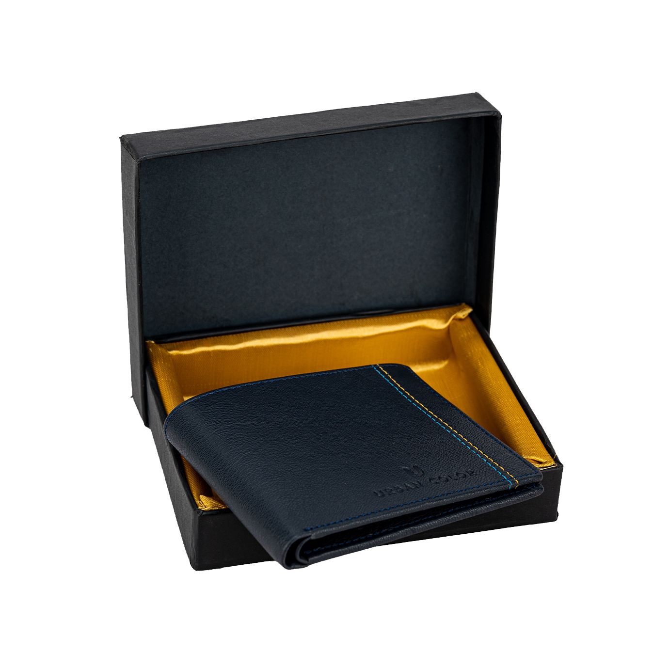Men's Navy Leather Wallet